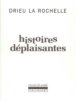cover image of Histoires déplaisantes